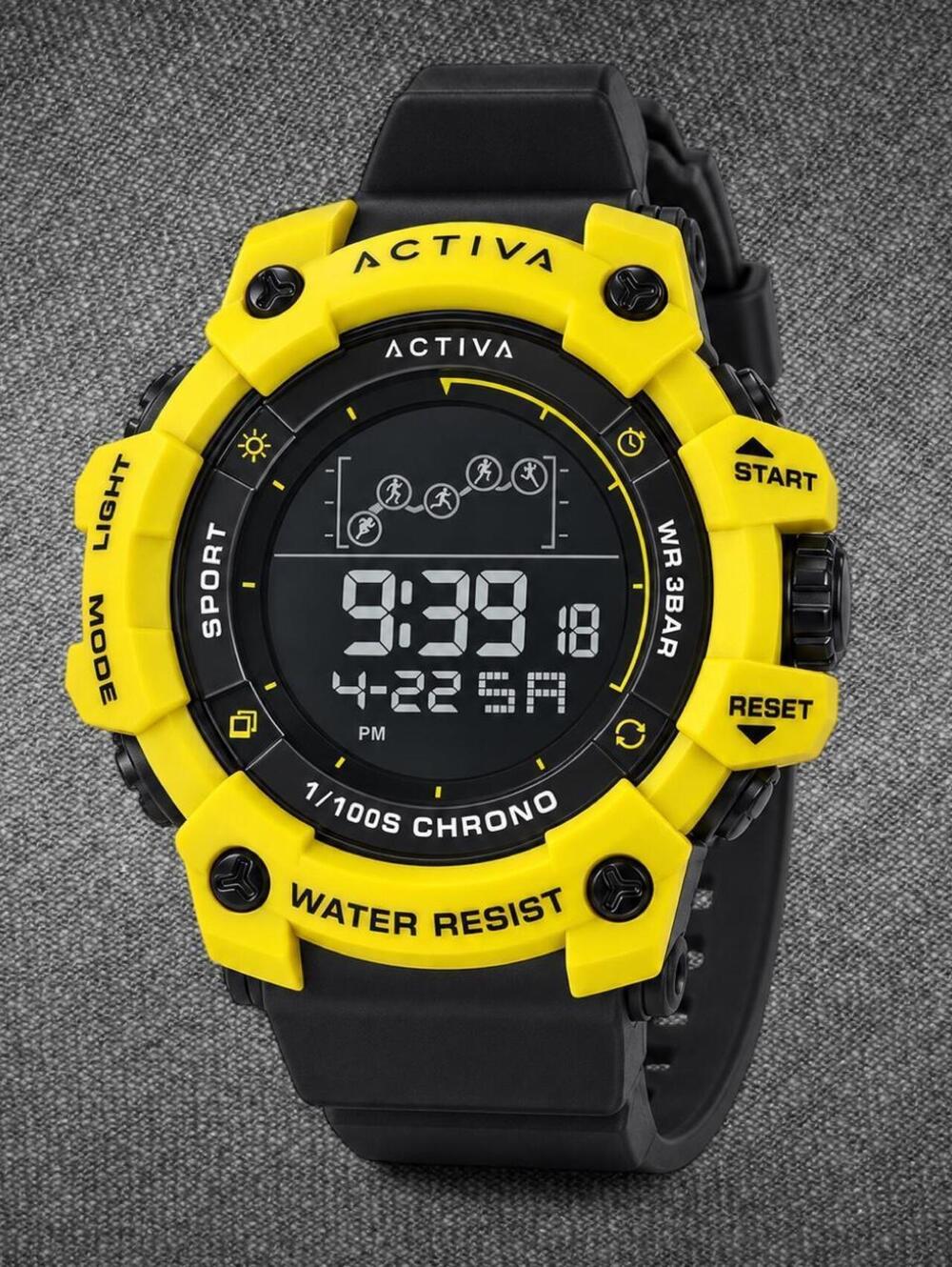 Activa X Invicta ACW8082-014 Yellow Digital Watch 50mm